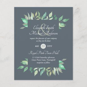 Modern Greenery Wedding Invitation Budget