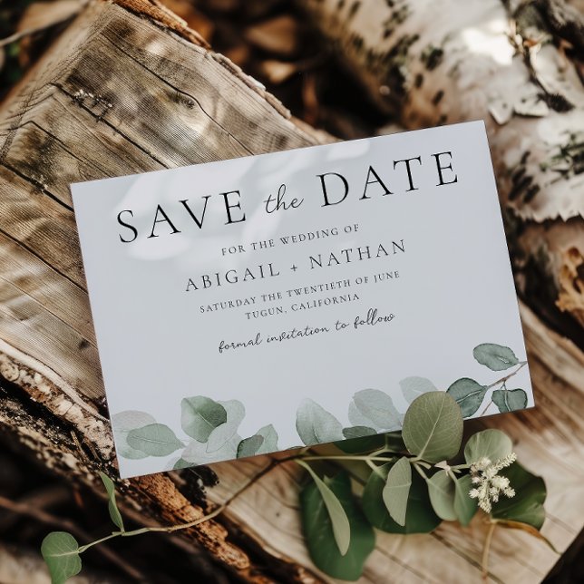 Modern Greenery Wedding Save The Date (Creator Uploaded)