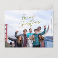 Modern Greeting, Merry Christmas Family Photo