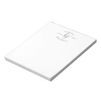 Modern Grey 2 Monogram Name Note From Notepad
