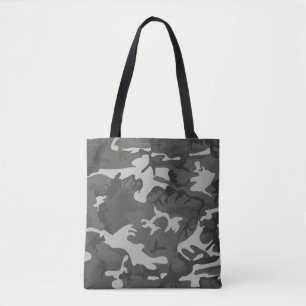Modern Grey Abstract Camo Camouflage Tote Bag
