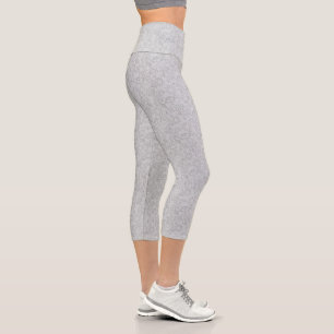 Modern Grey Abstract Capri Leggings for Women