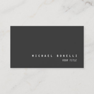 Modern Grey Aesthetic Professional Business Card