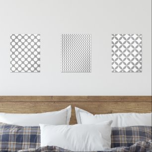 Modern Grey and White Geometric Abstract