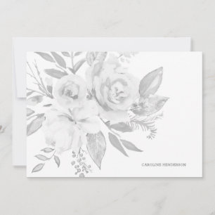 Modern Grey and White Monochromatic Personalised Card