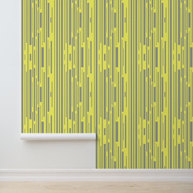 Modern grey and yellow stripes pattern  wallpaper (Application)
