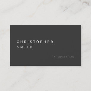 Modern Grey Attorney at Law Business Card