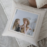 Modern Grey  & Beige | Family Photo | Home Gift Th Cushion<br><div class="desc">Modern Grey & Beige | Family Photo | Home Gift Pillows make for thoughtful and practical gifts, offering comfort and relaxation to the recipient. Here's a description of pillows as a gift: Give the gift of ultimate comfort and relaxation with these luxurious pillows. Crafted with the finest materials, these pillows...</div>