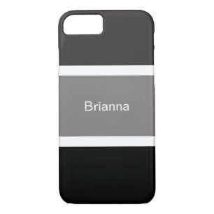 Modern Grey Black And White Stripes iPhone 8/7 Case