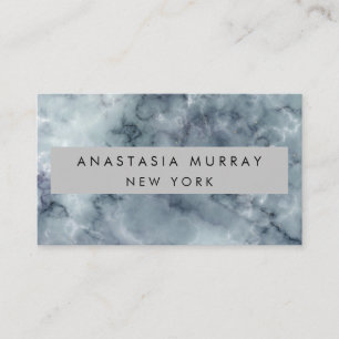 Modern Grey Black & White Marble Minimalist Luxury Business Card