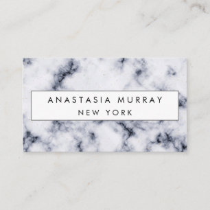 Modern Grey Black & White Marble Minimalist Luxury Business Card