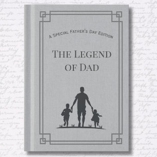 Modern Grey Book Father's Day Folded Greeting Card