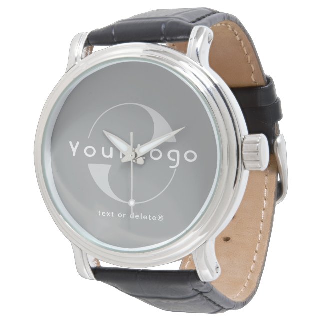Modern Grey Business logo Minimal brand Watch (Angled)