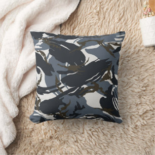 Modern Grey Camo Pillow