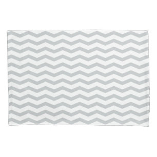 Modern grey chevron pattern pillowcase cover print