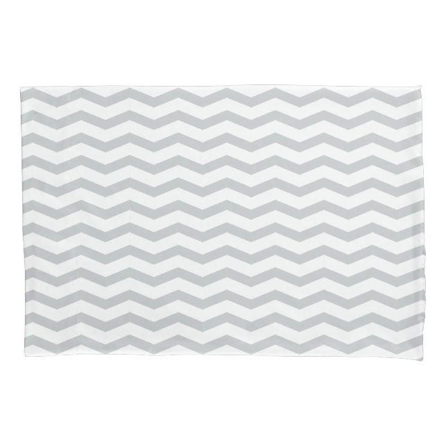 Modern grey chevron pattern pillowcase cover print (Front)