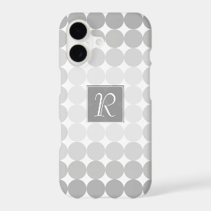 Modern Grey Circles Monogram