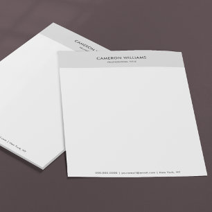 Modern Grey Colour Block Thank You Job Interview Custom Letterhead
