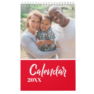 Modern Grey custom multi photo year Celebration  C Calendar