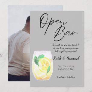 Modern Grey Funny Photo  Save The Date