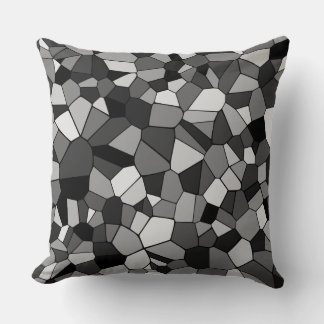 Modern Grey Geometric Mosaic Cushion