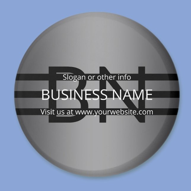 Modern Grey Gradient & Horizontal Black Stripes Magnet (Creator Uploaded)