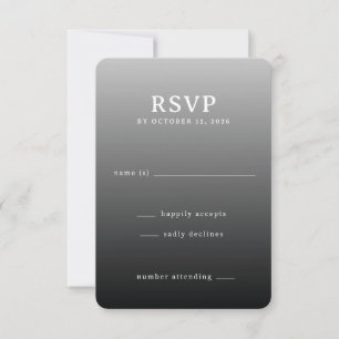 Modern Grey Gradient RSVP Card