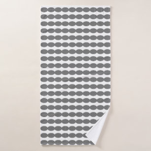 Modern Grey Grey White Geometric Patterns Stylish Bath Towel
