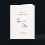Modern Grey Handwritten Script Elegant Wedding Program<br><div class="desc">Elegant wedding program featuring a simple and classic design with your names in a modern script and your details in a combination of traditional serif and italic fonts.</div>