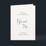 Modern Grey Handwritten Script Elegant Wedding Program<br><div class="desc">Elegant wedding program featuring a simple and classic design with your names in a modern script and your details in a combination of traditional serif and italic fonts.</div>