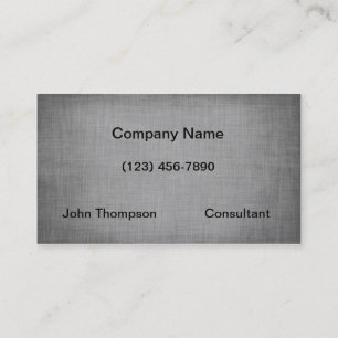Modern Grey Linen Texture Business Card