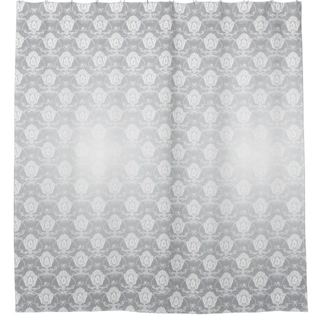 Modern Grey Living  Shower Curtain (Front)