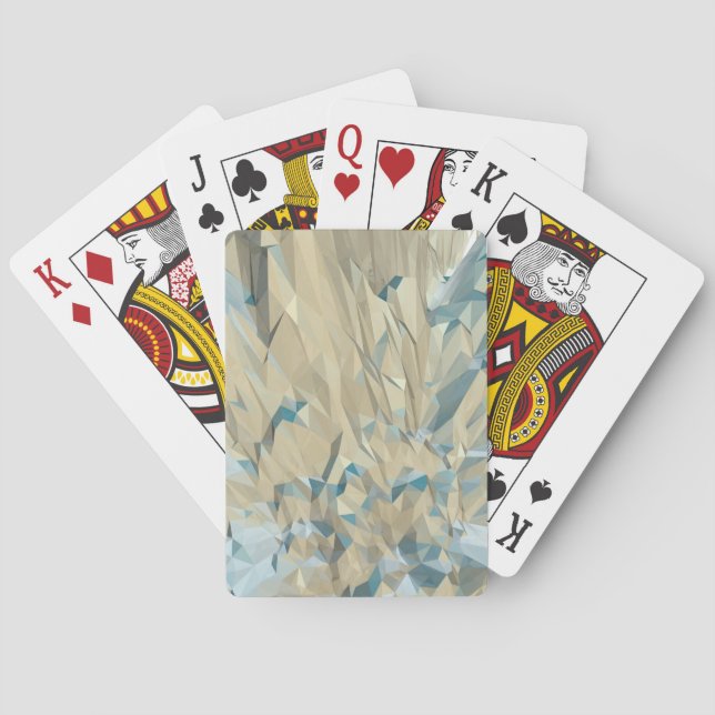 Modern Grey Low-Poly Playing Cards (Back)