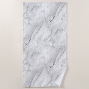 Modern Grey Marble Stone Beach Towel