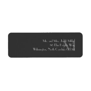 Modern Grey Monogram Return Address Labels