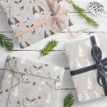 Modern Grey Neutral Gnome Pattern Wrapping Paper Sheet<br><div class="desc">A cute assortment of neutral wrapping paper sheets, featuring gnomes on a grey background, in 3 different patterns. Contact designer for matching products. Thank you so much for supporting our small business, we really appreciate it! We are so happy you love this design as much as we do, and would...</div>
