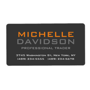 Modern Grey Orange Bold Text Minimalist Elegant