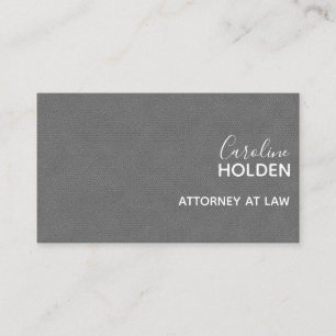 Modern Grey Pebbled Leather Texture Professional Business Card