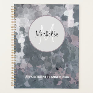 Modern Grey Pink Circles Geometric Personalise    Planner