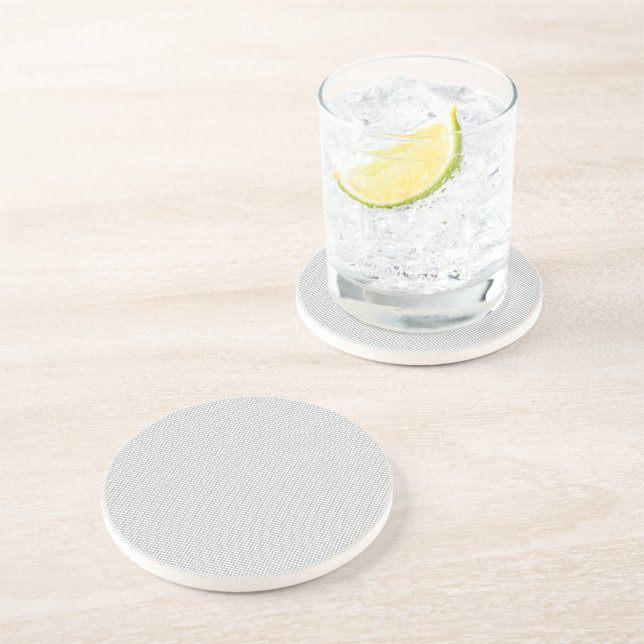 Modern Grey Polka Dot Event Sign Background Coaster (Side)