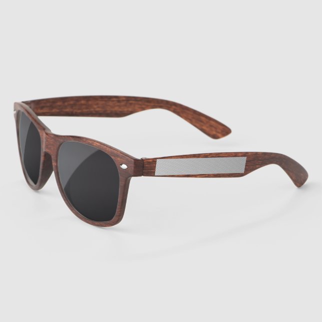 Modern Grey Polka Dot Event Sign Background Sunglasses (Left)