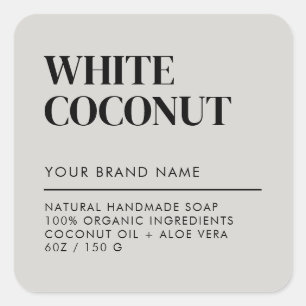 Modern grey product packaging soap label