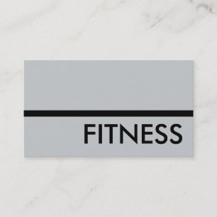 Modern Grey Professional Fitness Business Card