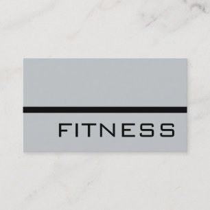 Modern Grey Professional Fitness Business Card