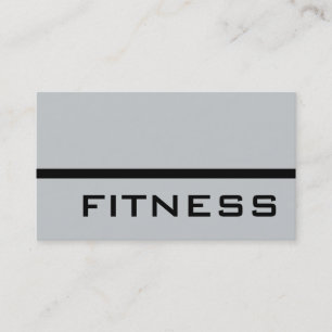 Modern Grey Professional Fitness Business Card