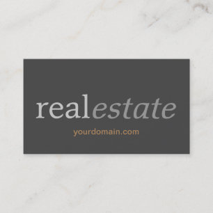 Modern Grey Real Estate Standard Business Card
