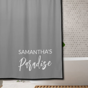 Modern Grey Shower Curtain