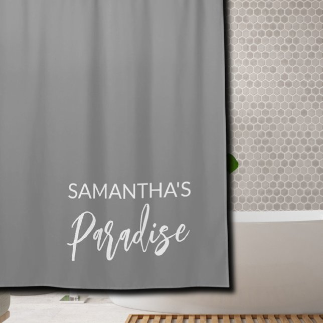 Modern Grey Shower Curtain (Creator Uploaded)