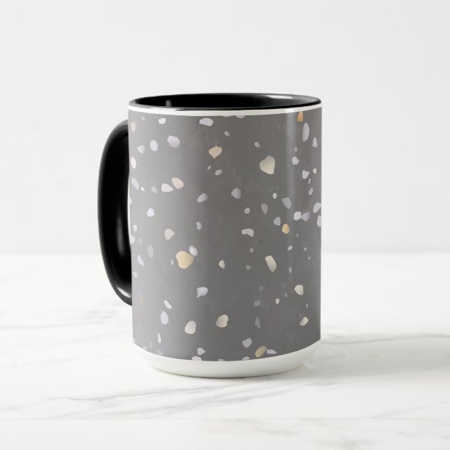 Modern Grey Terrazzo  Mug (Front Left)