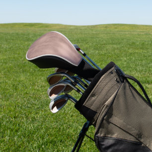 Modern Grey Textured Golf Head Cover Design